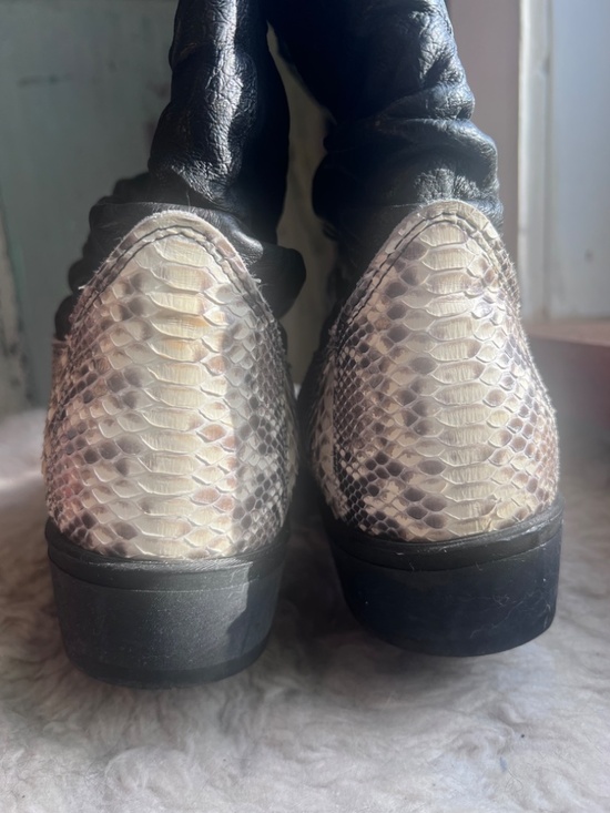 Vintage Leather Snakeskin Python Western Cowboy Boots 11.5” Long/Users/kathleenp main image 8